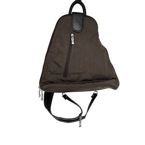 Baggallini Metro Backpack Brown Convertible Sling Crossbody Travel‎ Bag Purse